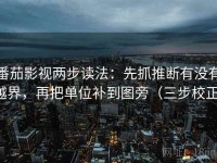 番茄影视两步读法：先抓推断有没有越界，再把单位补到图旁（三步校正）